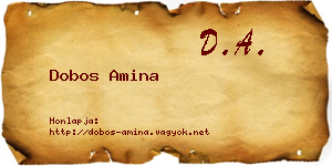 Dobos Amina névjegykártya